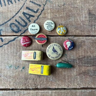 Antique Lot of 10 Advertising Pinbacks & Novelties 