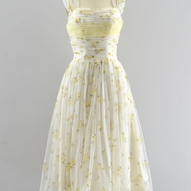 Vintage 1950s Chiffon  Dress