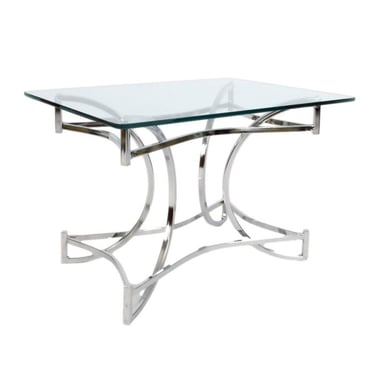 Architectural Chrome Occasional Table