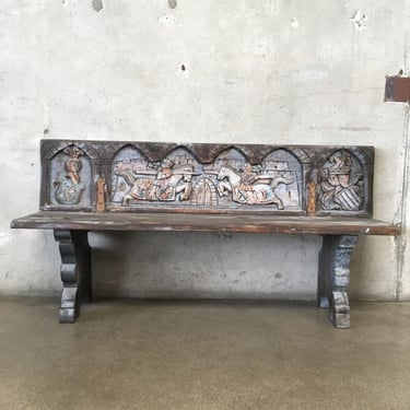 Made in Spain Hand Carved Bench
