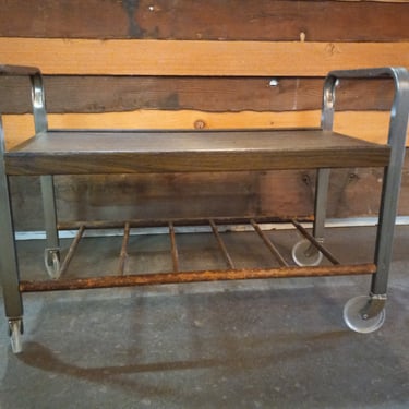 Vintage Rolling TV Stand/Cart, 26.75 x 12.5 x 18.375