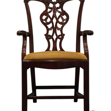 HENREDON FURNITURE Solid Mahogany Traditional Chippendale Style Dining Arm Chair 504-131 