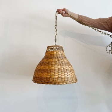 Rattan Swag Lamp