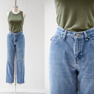 straight leg jeans | 90s vintage faded relaxed fit mid rise boyfriend mom jeans 29x28 