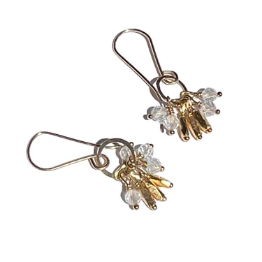 Debbie Fisher | Gold Vermeil and Clear Topaz Earrings