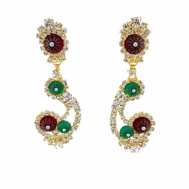 Paisley Fruit Salad Drop Earrings