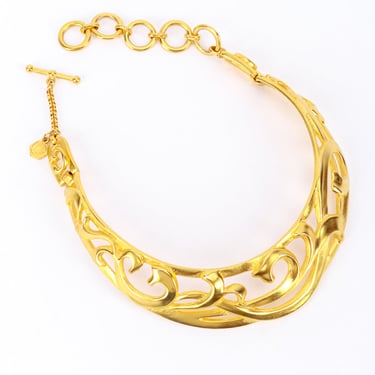 Golden Vines Collar Plate Necklace