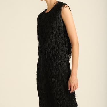 Black Beaded Silk Ensemble