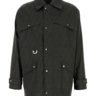 Fendi Man Embroidered Canvas Coat