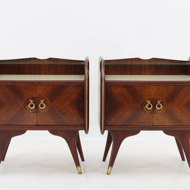 1950s Pair of Bedside Tables, Italy 