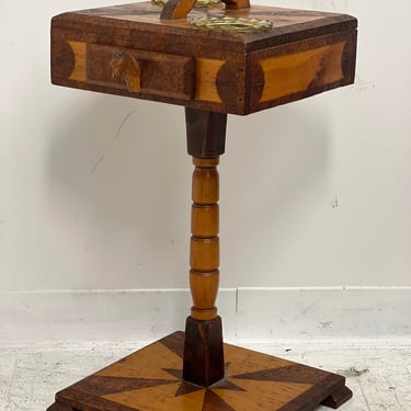 Free Shipping Within Continental US - Vintage Folk Art Table Circa 1940s - 1960s 