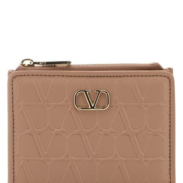 Valentino Garavani Women Powder Pink Leather Wallet