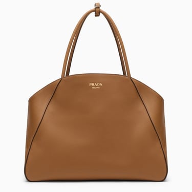 Prada Caramel-Coloured Leather Large Handbag Women