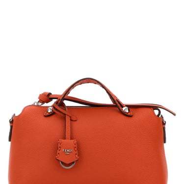 Fendi Women Orange Leather Medium By The Way Handbag