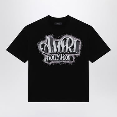 Amiri Oversize Hollywood T-Shirt Black With Strass Men