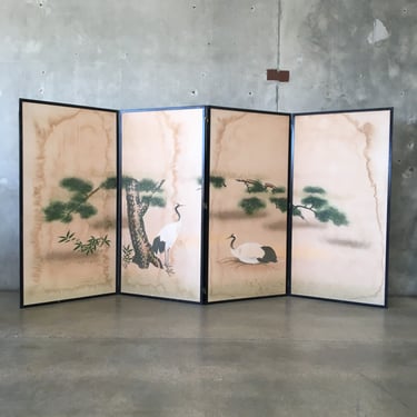 Four Panel Asian Screen