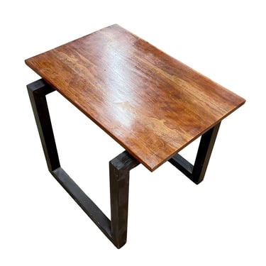 Handmade Occasional Table - Reclaimed Cherry & Ebonized Poplar - Floating Top - Minimalist 