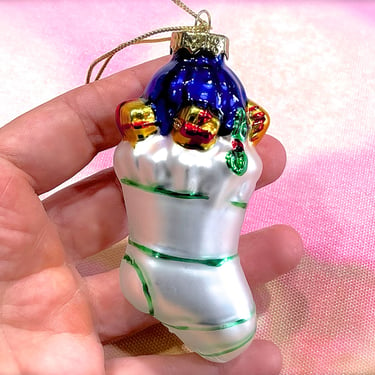 VINTAGE: Glass Christmas Tree Stocking Ornament -  Thomas Pacconi Collection - Replacement - Mercury Ornament - SKU 30-404-00040238 