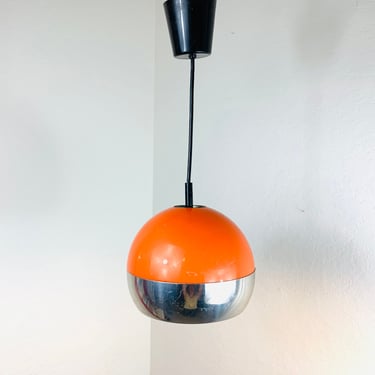 70s Orange Ball Ceiling Lamp by Hustadt Leichten 
