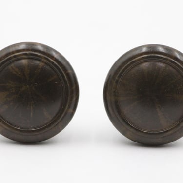 Pair of Vintage 1.25 in. Brown Bakelite Cabinet Knobs