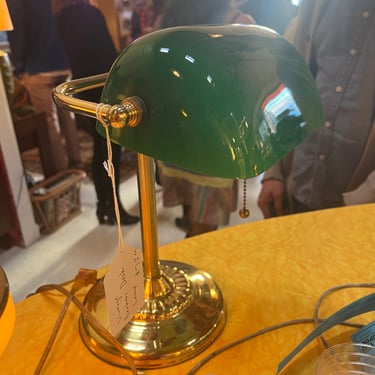 Vintage bankers lamp