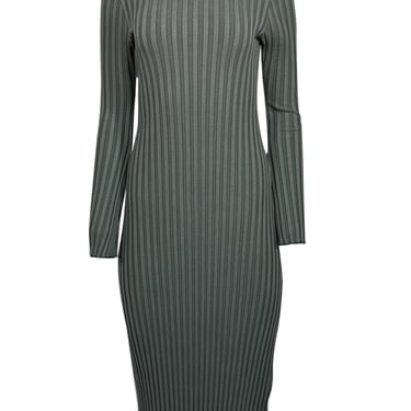 Simon Miller - Green Ribbed Long Sleeve Dress Sz S