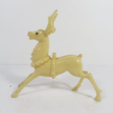 Vintage Plastic Reindeer - Mid Century Hard Plastic Reindeer 