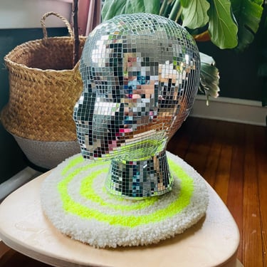 Disco Head, mirror head, disco ball head, mannequin head, statue, display, gift 