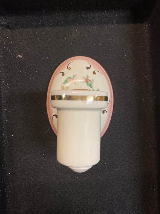 Pink Vintage Painted Bare Bulb Sconce