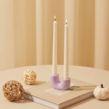 U Shaped Candle Holder in Lilac