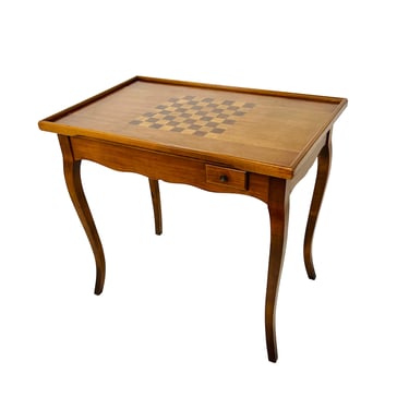 #1527 Italian Mahogany Inlaid Flip Top Game Table