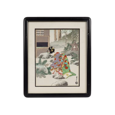 Sadanobu Hasegawa Woodblock Print Japan 