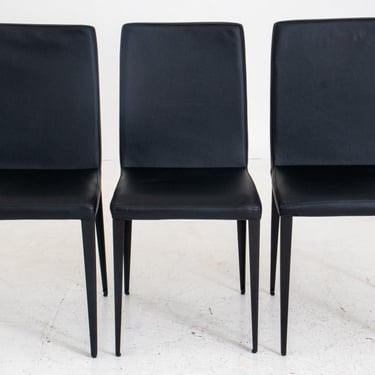 Italian Modern Style Black Dining/Side chairs, 3
