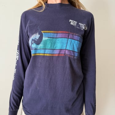 Pete Smith's VA Beach Surf Shop Navy Long Sleeve Tee