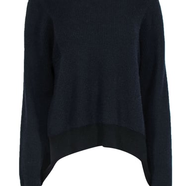 Helmut Lang - Black Knit Pullover Sweater w/ Side Slit Sz S