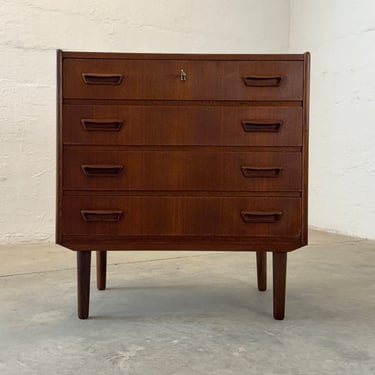 Danish Teak Four Drawer Chest / Dresser - #A1733