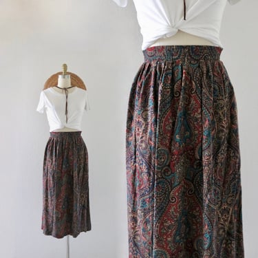 dark paisley library skirt 30-35 