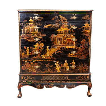 Late 18th Century Chinese Chippendale Tall Chest of Drawers