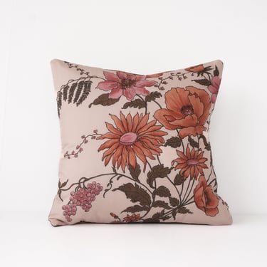 Peach floral accent pillow 12