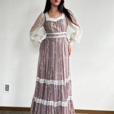 Vintage Gunne Sax Nature Scene Maxi (S)