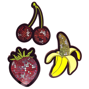 Glitter Sticker Set | Disco Fruits