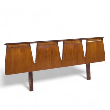 Helen Hobey Baker Mid Century Walnut King Headboard - mcm 