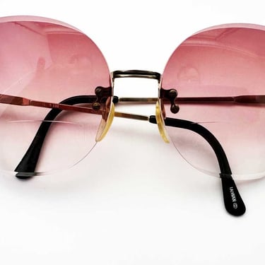 1970s Vintage Sunglasses Pink Gradient Lens ELTON JOHN Glasses Frames Hippie Disco 