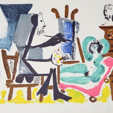 Le Peintre et son Modele, Pablo Picasso (After), Marina Picasso Estate Lithograph Collection 