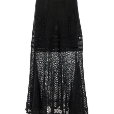 Chloe Woman Black Linen Blend Skirt