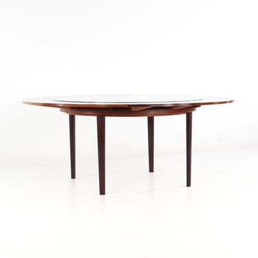 Dyrlund Mid Century Danish Rosewood Expanding Lotus Dining Table - mcm 