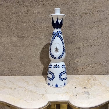 Vintage Hand Painted Ceramic Tequila Bottle Clase Azul Reposado 