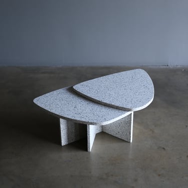 Willy Ballez Granite Petal Side Table, circa 1975