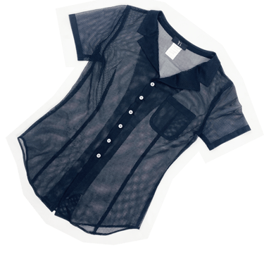 Yohji Yamamoto Y's 90s black mesh shirt