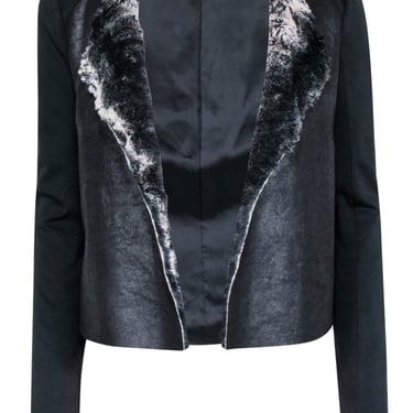 Ella Moss - Black w/Faux Fur Front Jacket Sz S